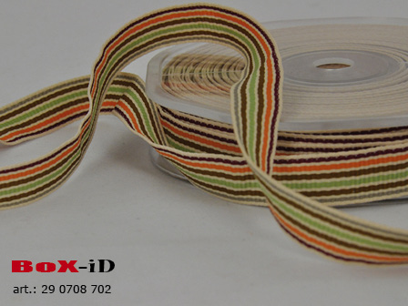 Colorful stripes 702 brown 12 mm x 20 m